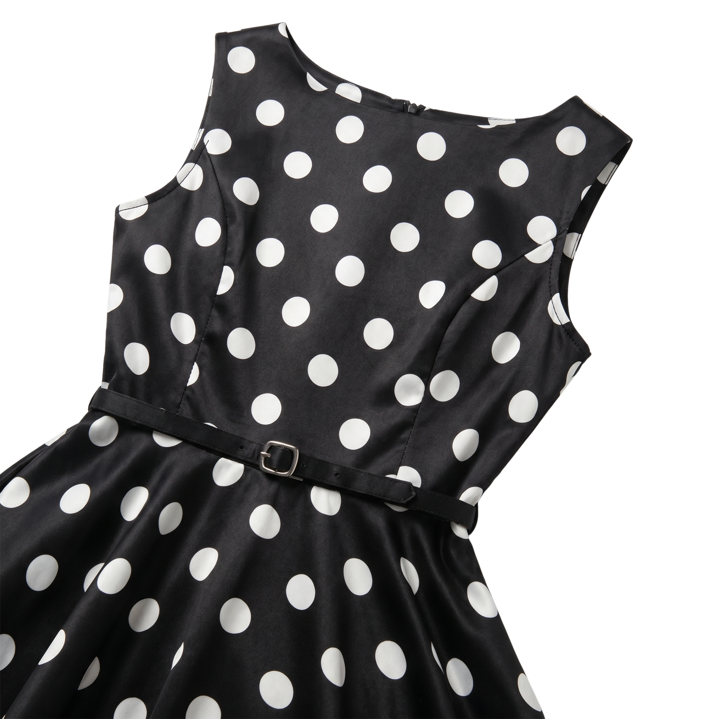 Damska Sukienka Pin-Up w Groszki Retro | Midi