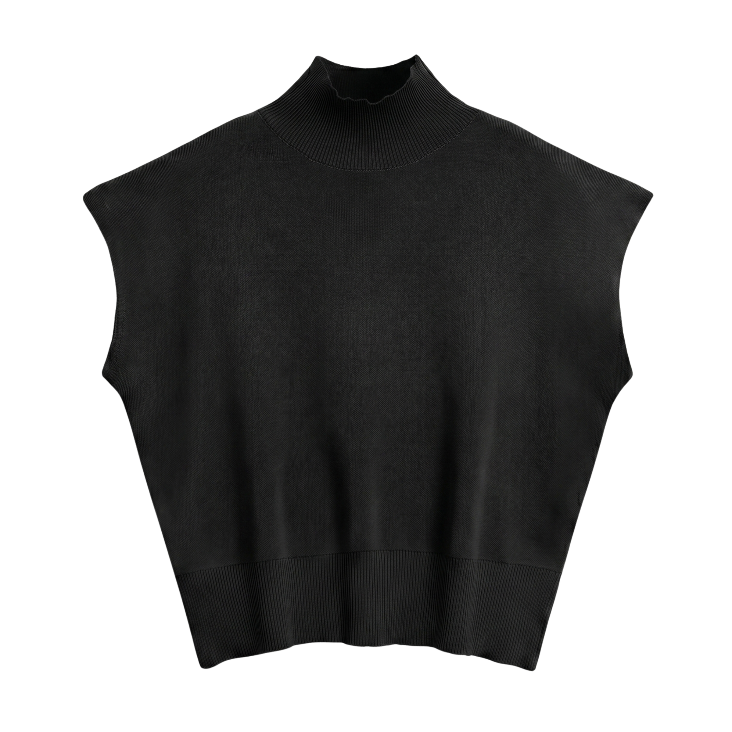 Sweter bez rękawów z dzianiny dla kobiet