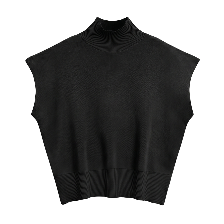 Sweter bez rękawów z dzianiny dla kobiet